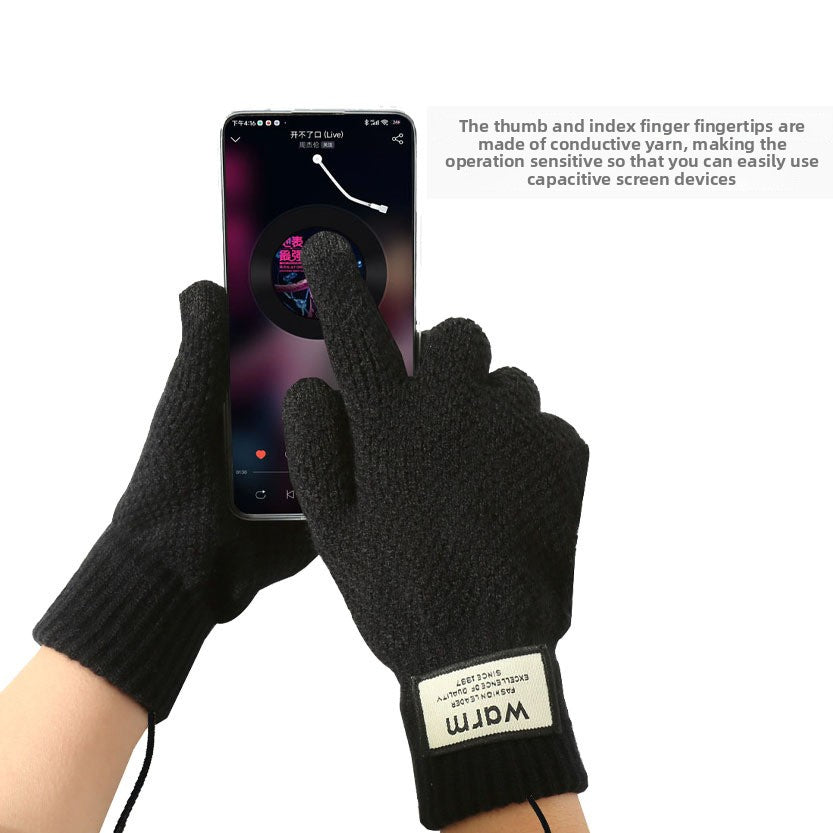 USB Heating Touchscreen Gloves