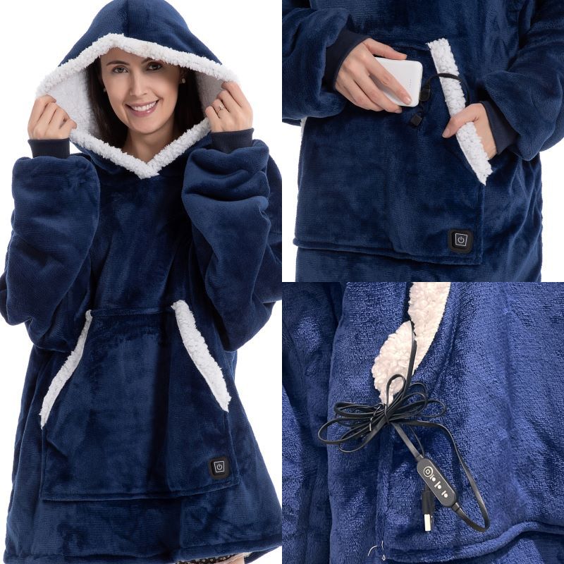 Wearable USB Electric Heating Blanket with Adjustable Temperature