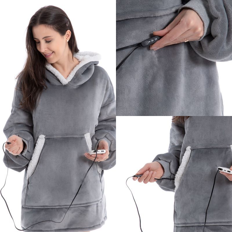 Wearable USB Electric Heating Blanket with Adjustable Temperature