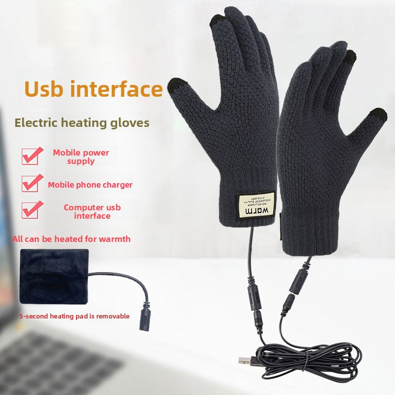 USB Heating Touchscreen Gloves